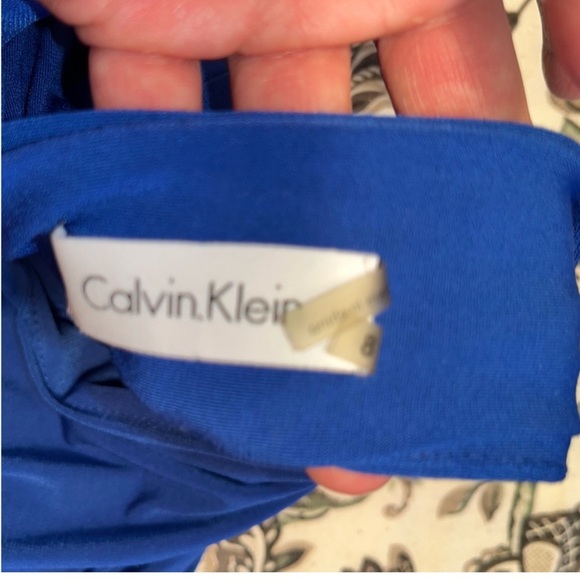 Calvin Klein Blue Sleeveless Dress- Size 8 super strechy - Picture 9 of 14